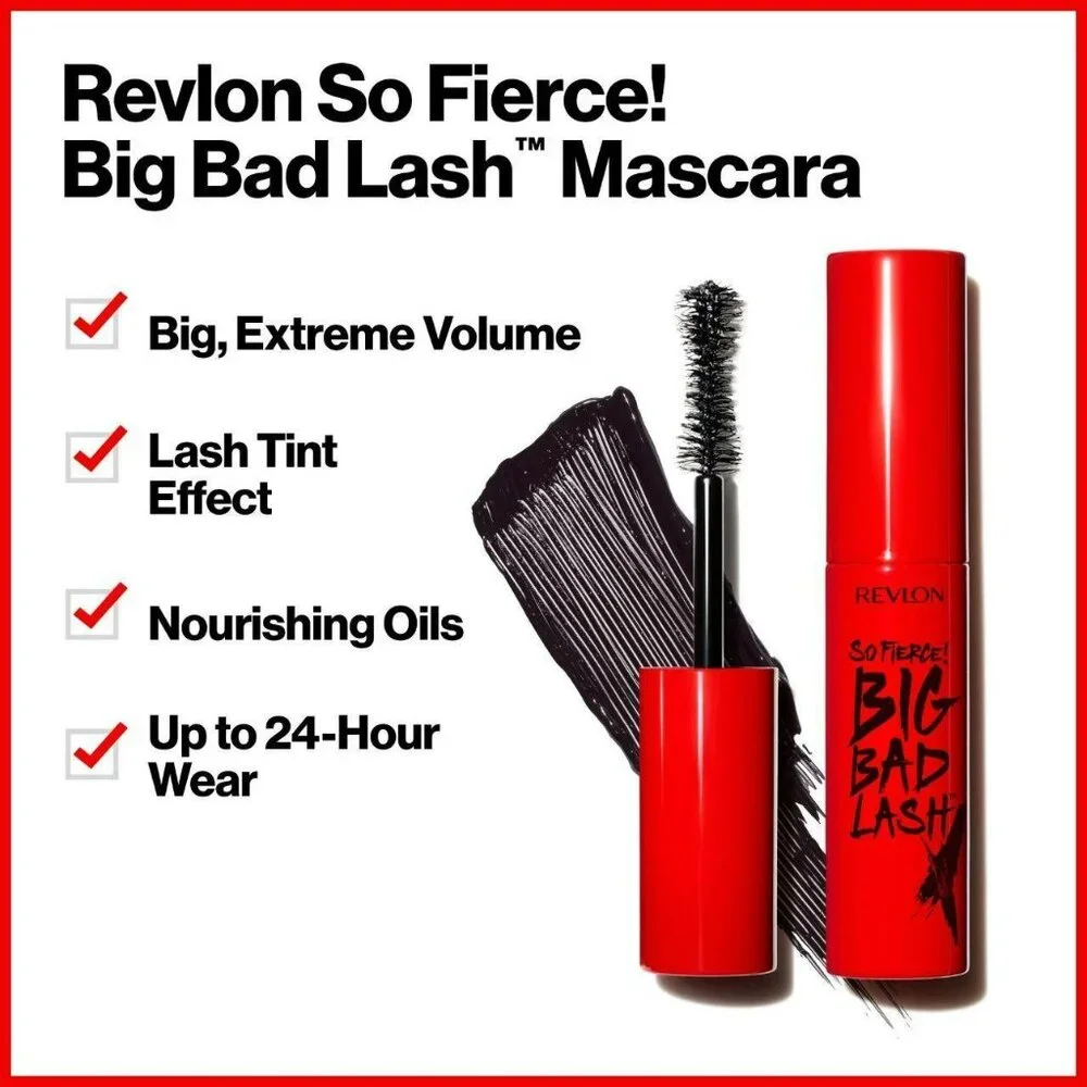 REVLON So Fierce Mascara BUNDLE in Black NEW SEALED - Lash Tint Volumizing 24 hr